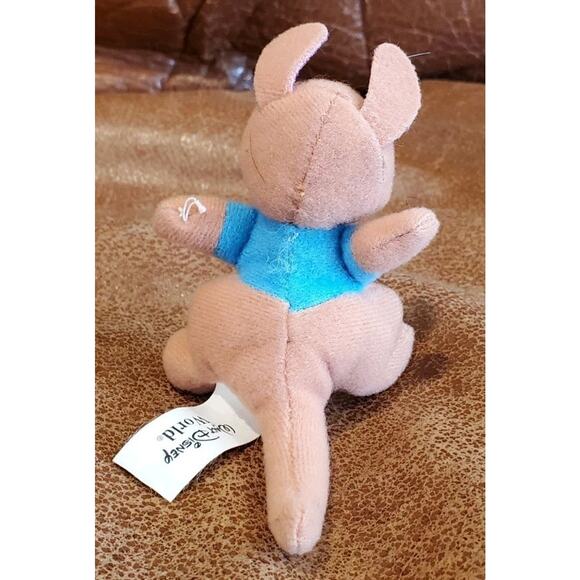 3" Walt Disney World Kelloggs Brown Kangaroo Blue Shirt Roo Stuffed Animal Flaw - Picture 3 of 12